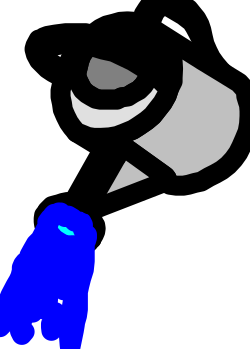 Blue and Gray Silhouette of a Person - Dynamic Clipart for Versatile Use
