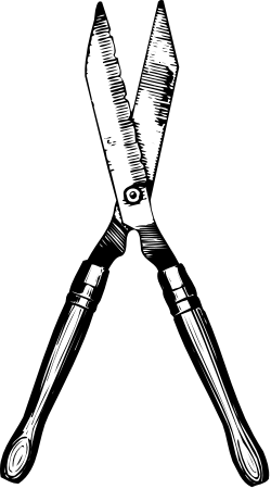 Scissors Clipart: Elegant Black and White Design for Creative Projects
