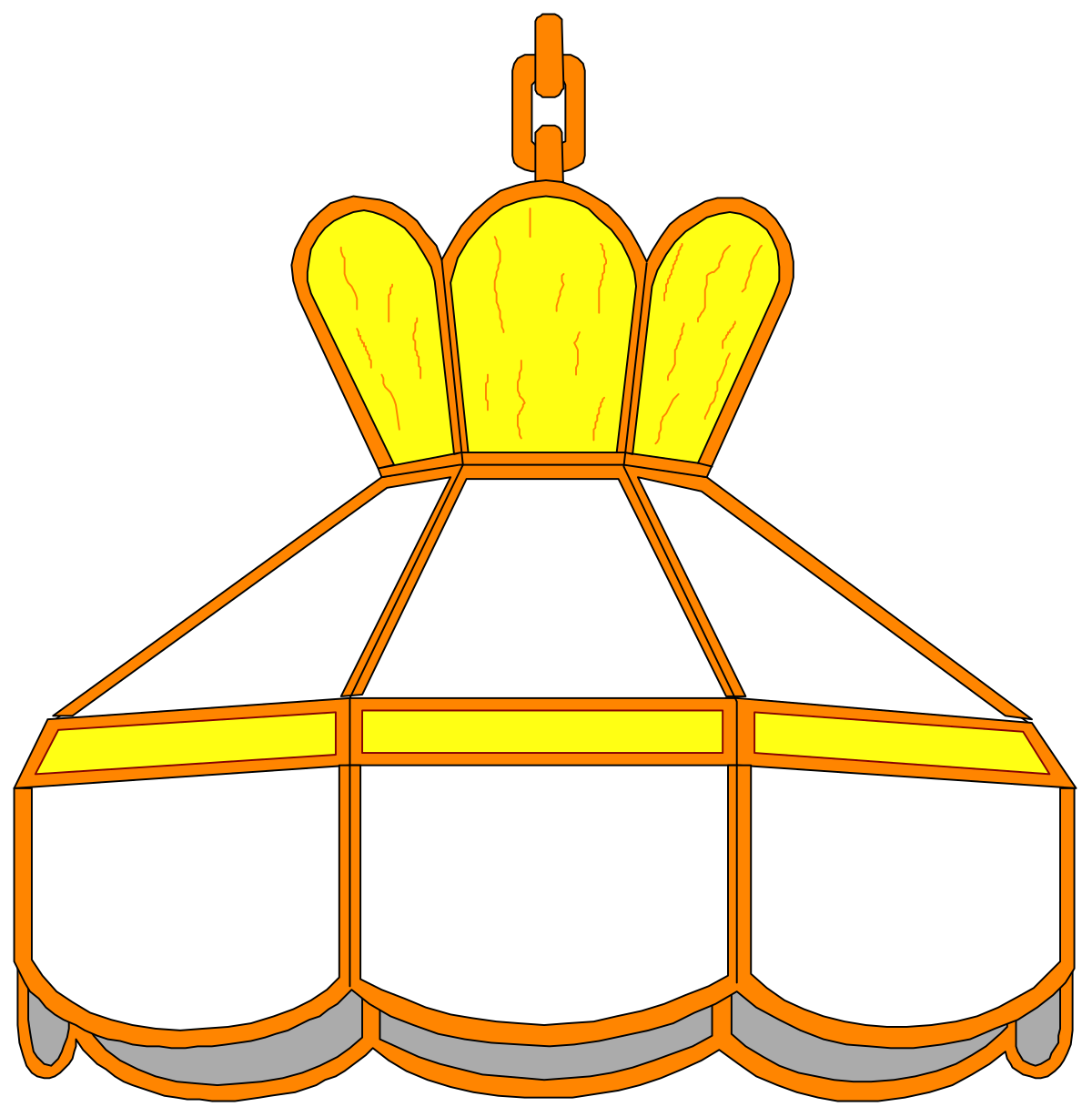 Canopy Tent with Yellow Stripe Clipart for Outdoor Events
