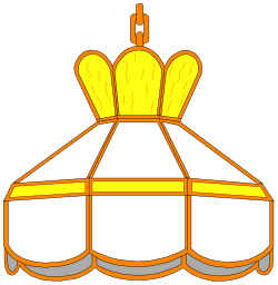 Canopy Tent with Yellow Stripe Clipart for Outdoor Events