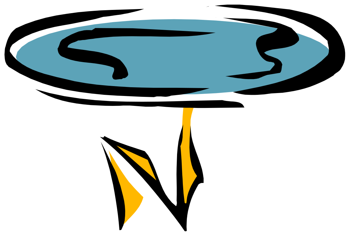 Blue and Yellow Umbrella Clipart Against Black Background