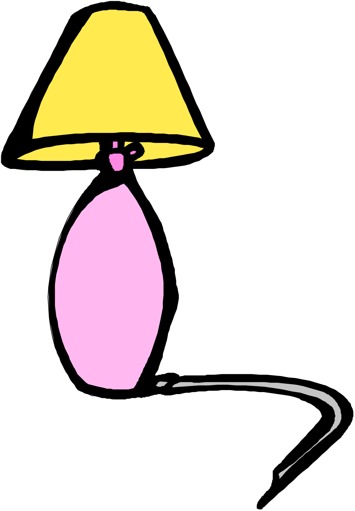 Yellow Shade Lamp Clipart for Vibrant Home Decor
