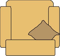 Couch with Pillows Clipart - Cozy Living Room Decor Elements