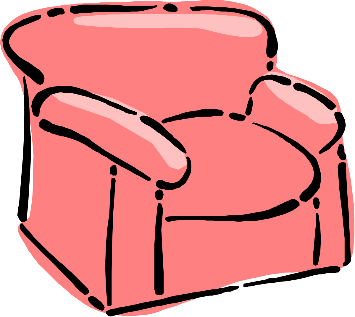 a pink chair with a black background clip art png transparent Pink Chair on Black Background - Eye-Catching Clipart