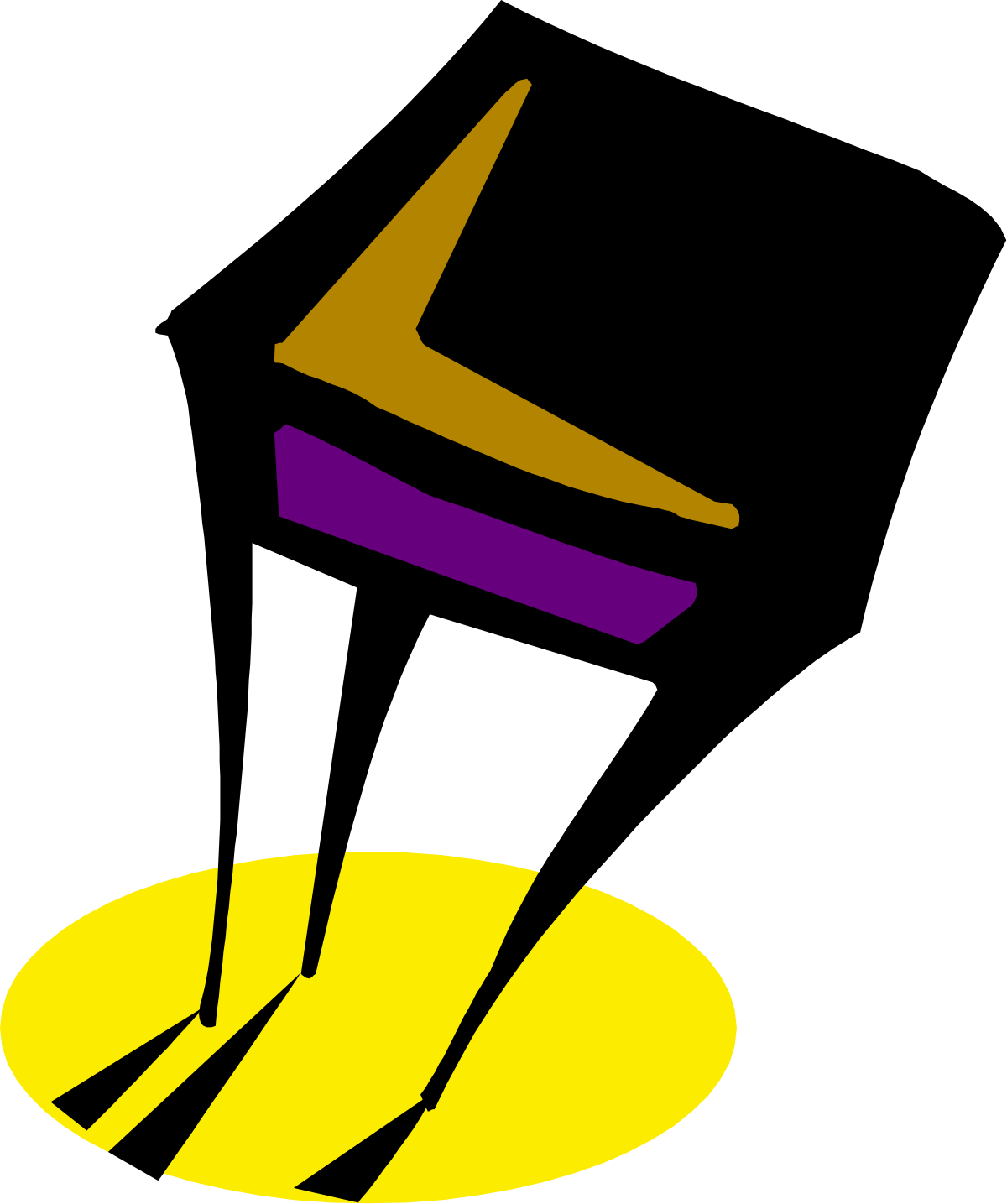 Yellow and Purple Logo Design on Black Background - Stylish Clipart