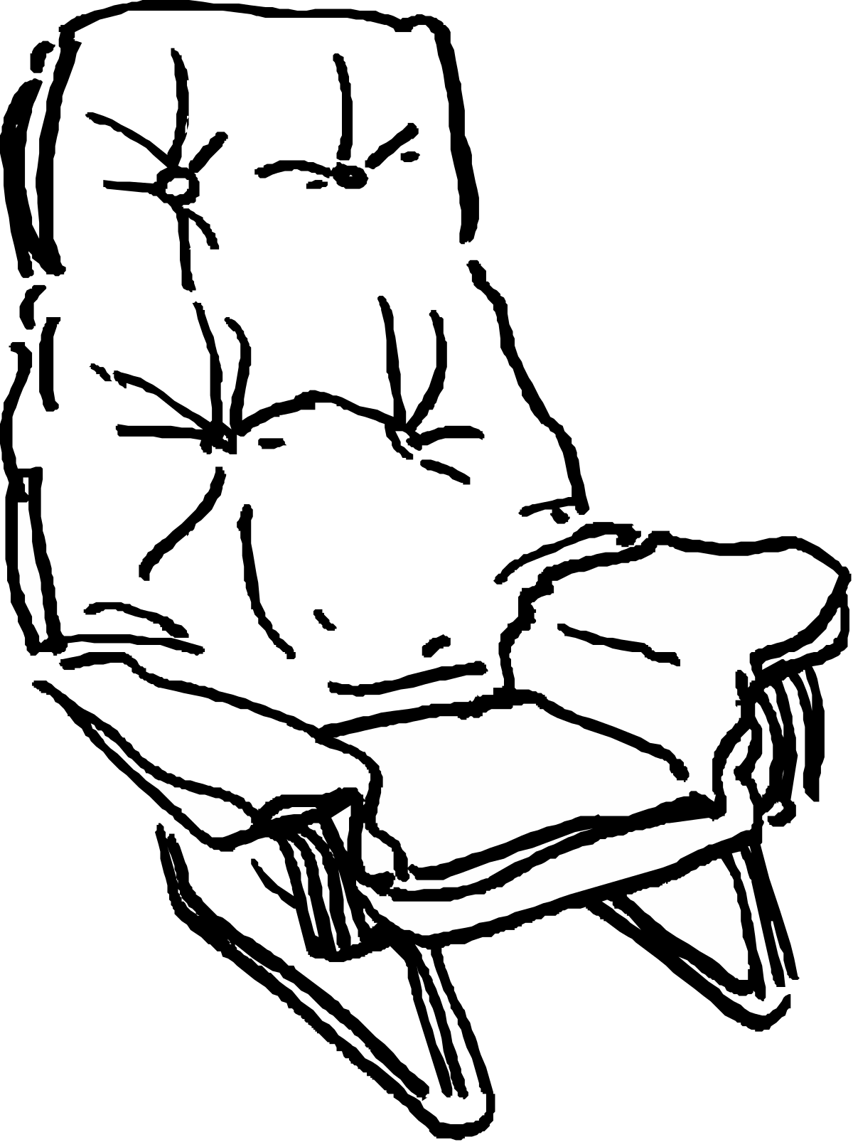 Black and White Chair Clipart - Elegant Line Art for Versatile Use