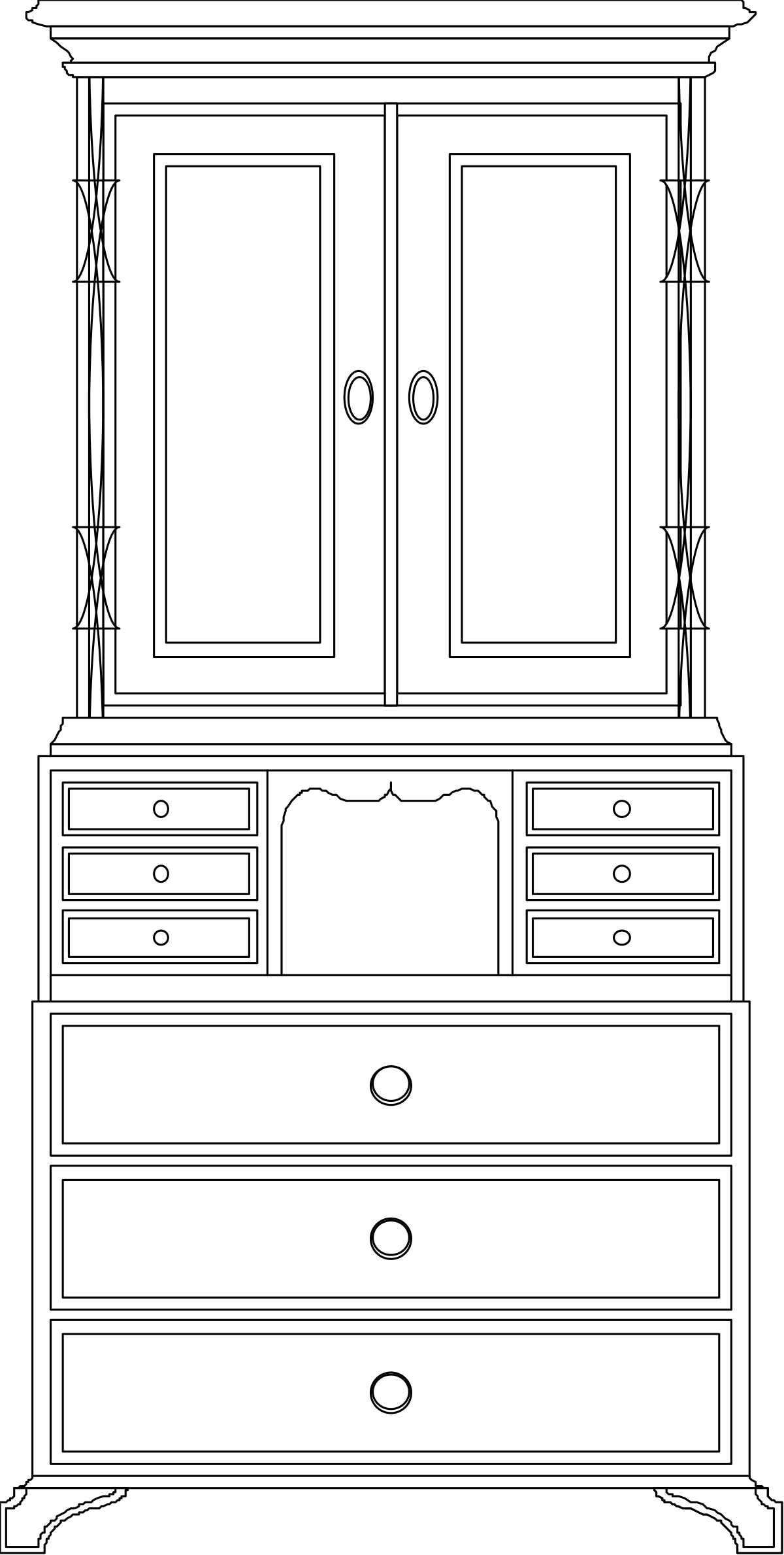 a white dresser with drawers and drawers clip art png transparent White Dresser with Drawers Clipart: Elegant Storage Solutions