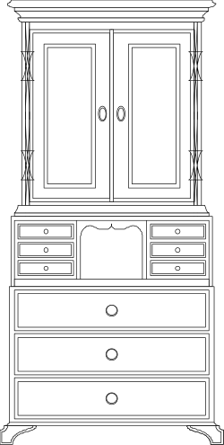 White Dresser with Drawers Clipart: Elegant Storage Solutions