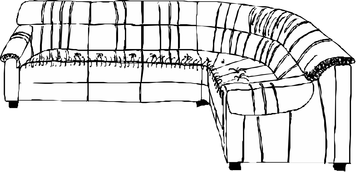 Striped Sofa and Armchair Clipart - Vibrant Furniture Designs