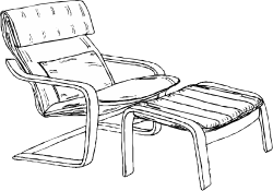 Chair and Ottoman Clipart: Stylish Furniture for Your Projects